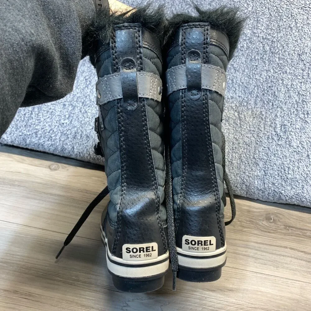 SOREL Girls Youth Black Tofino II Waterproof Winter Boots Size 2‎ NY2419-010